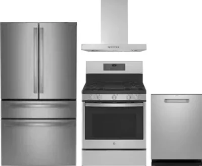 4 Piece Package Includes Refrigerator, Range, Hood And Dishwasher